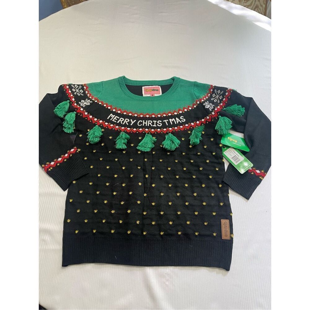 NWT Tipsy Elves Merry Christmas Tassel Sweater Size Small New